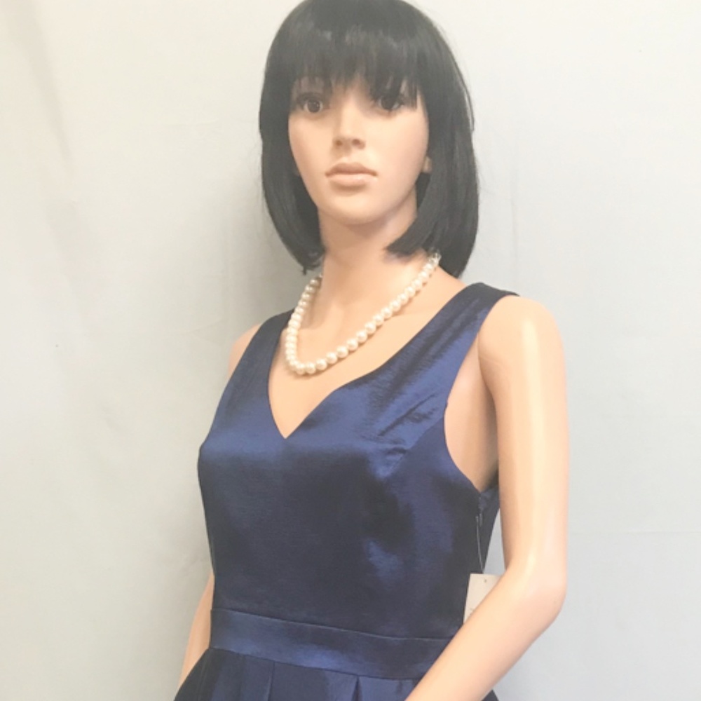 JESSICA SIMPSON Cobalt Blue Poly Satin‎ Social Dress 10